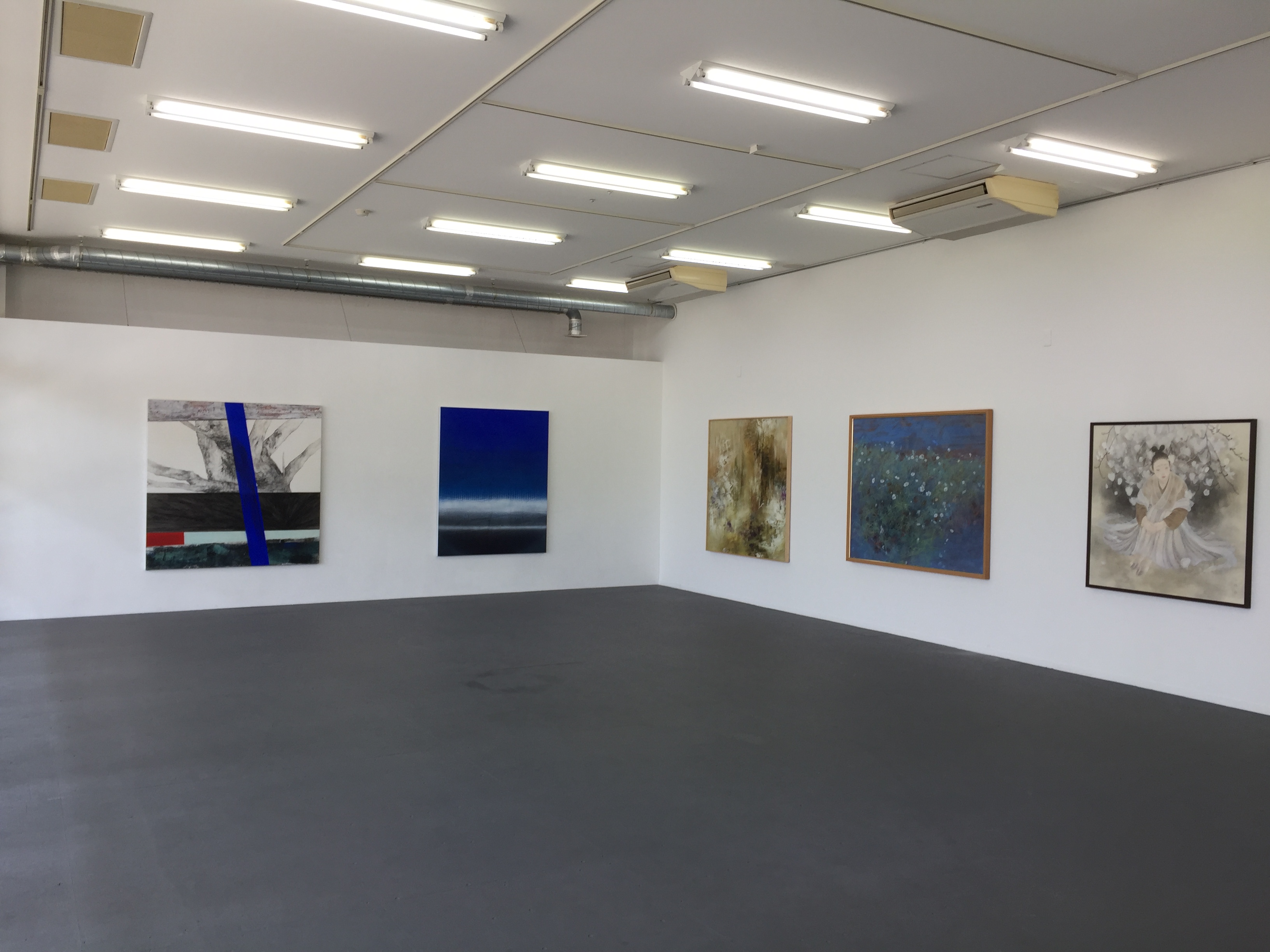 壁に掛けられている5枚の絵